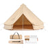 Canvas Bell Tent 3m/9.8ft 4-Season Canvas Tent for Camping with Stove Jack