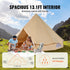Canvas Bell Tent 4M 4-Season Camping Yurt Tent with Stove Jack Outdoor