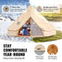Canvas Bell Tent 5m/16.4ft 4-Season Camping Yurt Tent with Stove Jack