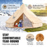 Canvas Bell Tent 5m/16.4ft 4-Season Camping Yurt Tent with Stove Jack