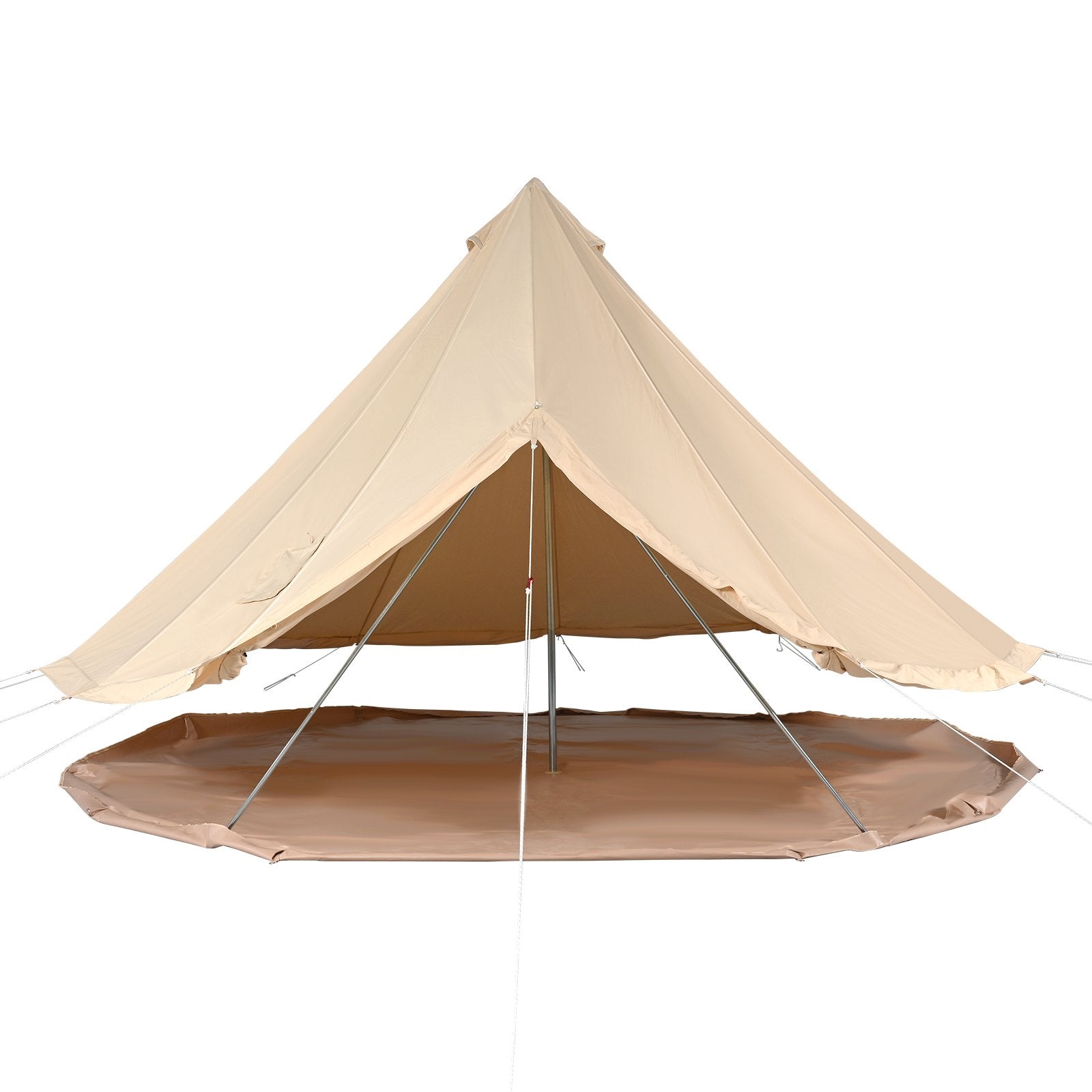 Canvas Bell Tent 5m/16.4ft 4-Season Camping Yurt Tent with Stove Jack