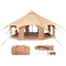 Canvas Tent 4 Seasons 5 m/16.4 ft Bell Tent for Camping with Stove Jack