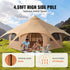 Canvas Tent 4 Seasons 5 m/16.4 ft Bell Tent for Camping with Stove Jack