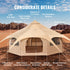 Canvas Tent 4 Seasons 5 m/16.4 ft Bell Tent for Camping with Stove Jack
