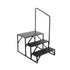 RV Steps, 3-Step RV Stairs, 199.58KGS  Load Capacity, Thickened Carbon Steel, With Handrail, Non-Slip Steps for Safe Entry and Exit, Suit for RV, Trailer, Camper Steps