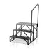 RV Steps, 3-Step RV Stairs, 199.58KGS  Load Capacity, Thickened Carbon Steel, With Handrail, Non-Slip Steps for Safe Entry and Exit, Suit for RV, Trailer, Camper Steps