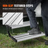 RV Steps, 2-Step, Manual Retractable RV Stairs, Foldable, 440 LBS Load Capacity, Aluminum Alloy Steps, Thickened Steel Plate, Non-Slip Steps for Safe Entry and Exit, RV, Trailer, Camper Steps