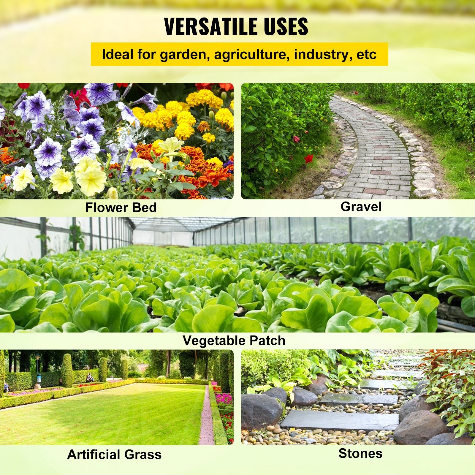 VEVOR Weed Barrier, 5.8oz Landscape Fabric, 4ft x 300ft Cover Mat Heavy Duty Woven Grass Control Geotextile for Garden, Patio, Black
