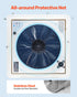 RV Vent Roof Fan 355.6 mm 10-Speed Reversible with Remote Control