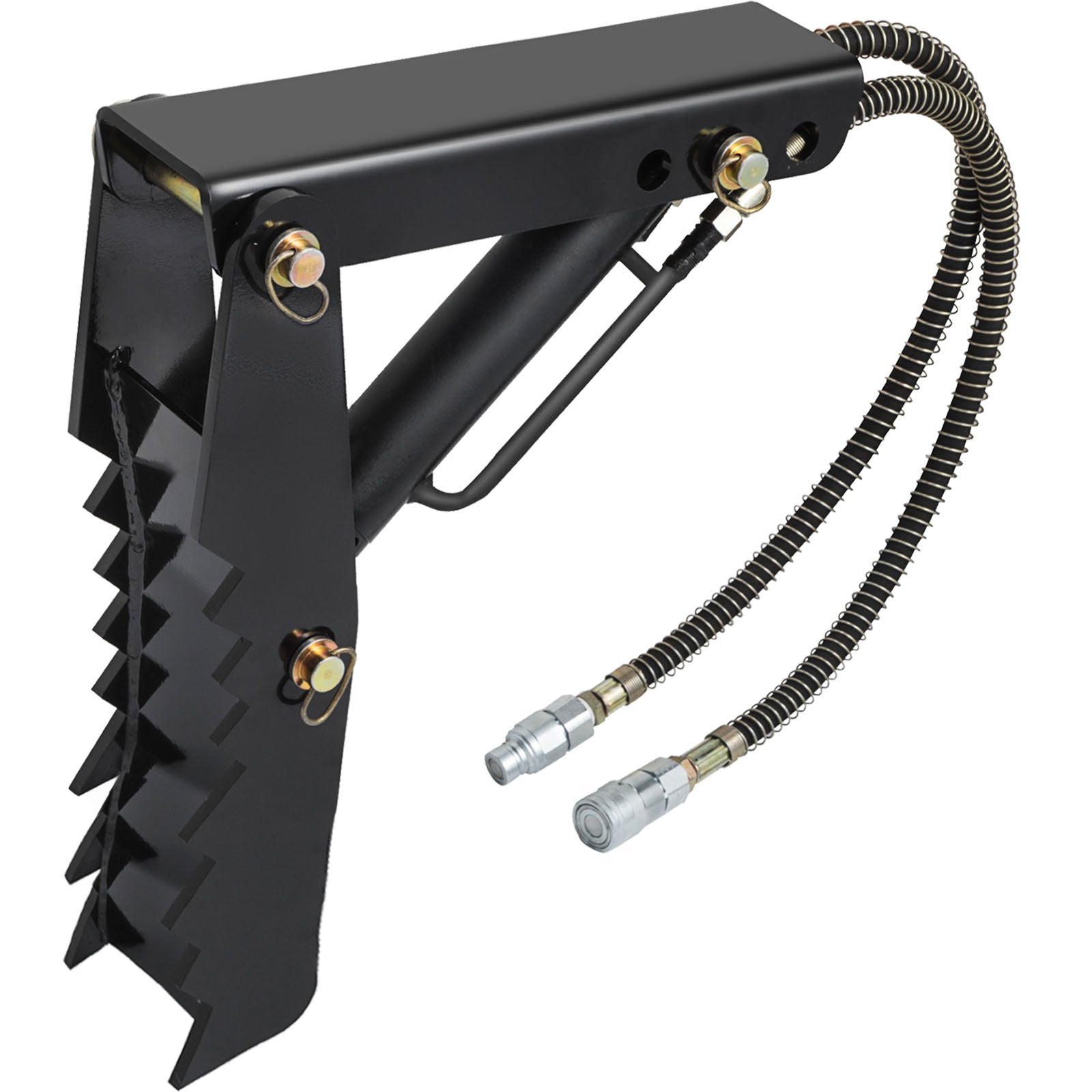 61cm Hydraulic Backhoe Excavator Thumb Attachments Weld On 1.27cm Teeth Thick Steel Plate Assembly 12MM Bolt-On Design with Hydraulic Cylinder