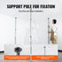 Dust Barrier Poles, 10 Ft Barrier Poles, Dust Barrier System with 4 Telescoping Poles, Magnetic Zipper, Carry Bag and 32.8x13.12 Ft Plastic Film, for Interior Decoration, Painting