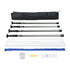 Dust Barrier Poles, 12 Ft Barrier Poles, Dust Barrier System with 4 Telescoping Poles, Magnetic Zipper, Carry Bag and 32.8x13.12 Ft Plastic Film, for Interior Decoration, Painting