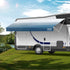 RV Awning Fabric Replacement, 6.15m Fabric Length for 6.4m Awning, Heavy Duty 3-Ply 16oz PVC Camper Awning Fabric, Waterproof & UV Protection Outdoor Canopy for RV, Trailer, Motorhome, Blue Fade