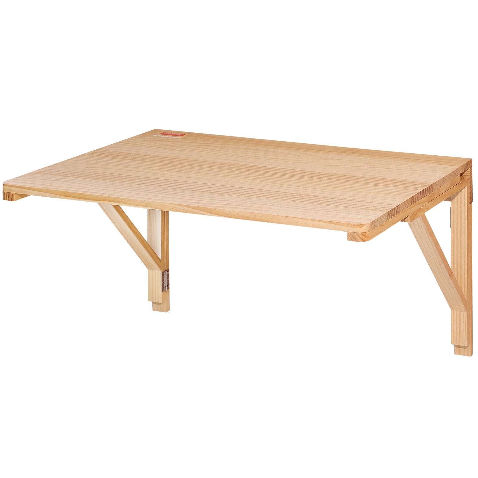 VEVOR Wall Mounted Folding Table, Wall Mounted Drop Leaf Tables, Solid Wood Floating Desk for Dining, Laundry Room, Office, 31.5