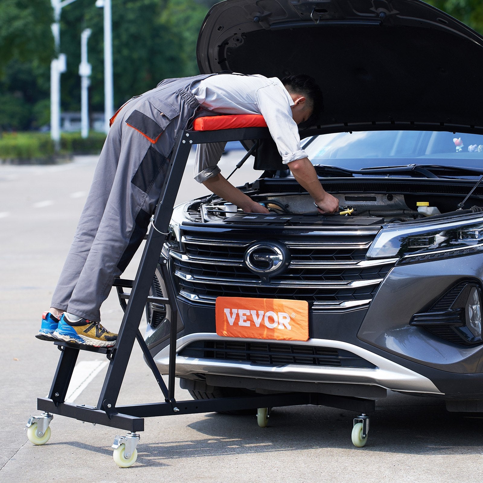 VEVOR Automotive Topside Creeper, with Adjustable Height 49.6