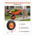 Wheelbarrow Cart One Wheel 6 Cu Ft Garden Dump Cart 330 lbs Utility Cart