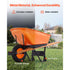 Wheelbarrow Cart One Wheel 6 Cu Ft Garden Dump Cart 330 lbs Utility Cart