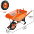 Wheelbarrow Cart One Wheel 6 Cu Ft Garden Dump Cart 330 lbs Utility Cart