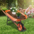 Wheelbarrow Cart One Wheel Garden Dump Cart 330 lbs Yard Utility Cart