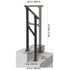Handrails for Outdoor Steps, 1-2 Step Stair Hand Rail Kit, Transitional Carbon Steel Railings with Installation Kit, Stair Rails for Seniors, Concrete Steps & Porch & Deck, Black Square Tube