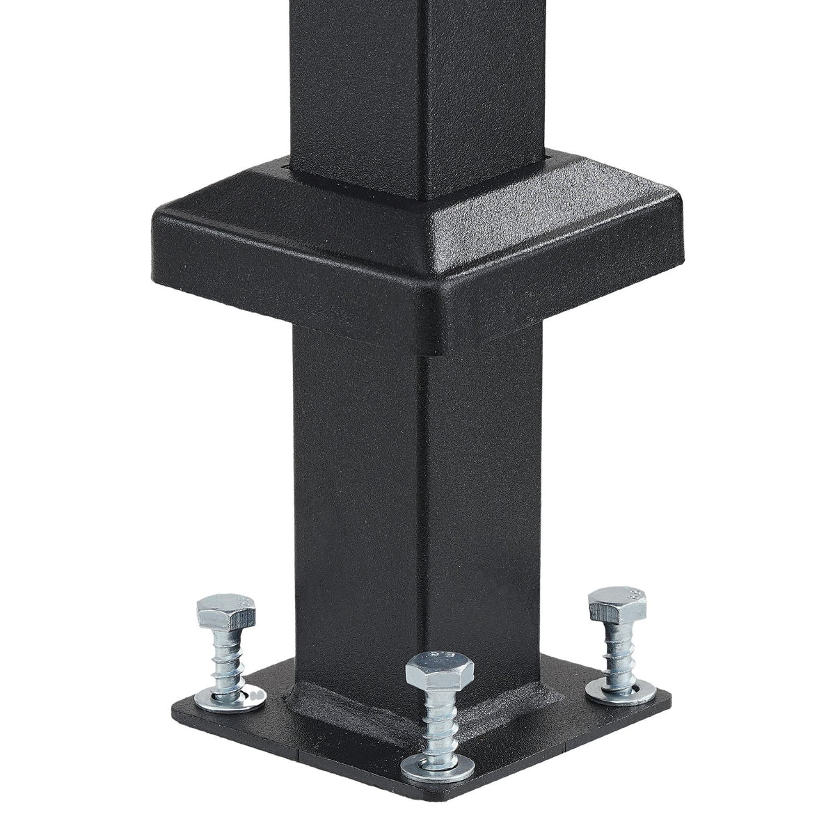 Handrails for Outdoor Steps, 1-2 Step Stair Hand Rail Kit, Transitional Carbon Steel Railings with Installation Kit, Stair Rails for Seniors, Concrete Steps & Porch & Deck, Black Square Tube