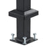 Handrails for Outdoor Steps, 1-2 Step Stair Hand Rail Kit, Transitional Carbon Steel Railings with Installation Kit, Stair Rails for Seniors, Concrete Steps & Porch & Deck, Black Square Tube