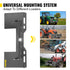 Universal Skid Steer Mount Plate 6.35mm Thick Skid Steer Plate Attachment1360.78kgWeight Capacity Quick Attach Mount Plate Steel Adapter Loader Easy to Weld or Bolt to Different Accessories Gray