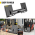 Universal Skid Steer Mount Plate 6.35mm Thick Skid Steer Plate Attachment1360.78kgWeight Capacity Quick Attach Mount Plate Steel Adapter Loader Easy to Weld or Bolt to Different Accessories Gray
