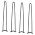 VEVOR 711.2MM Hairpin Furniture Legs, Metal Home DIY Projects for Nightstand, Coffee Table, Desk, 226.8KG Load Capacity with Rubber Floor Protectors, Metal Heavy Duty Sturdy Modern Table Legs, 4PCS