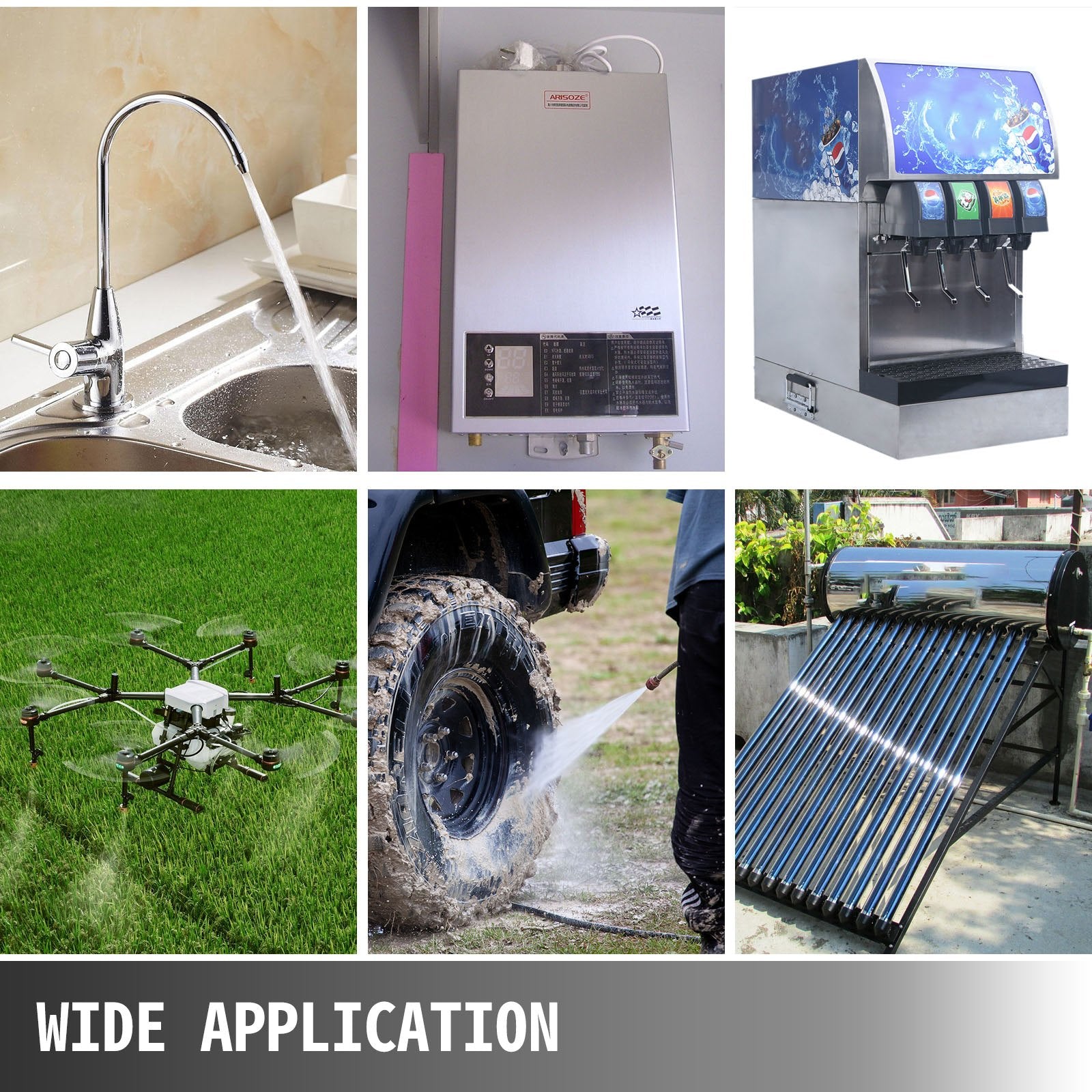 Water Pressure Diaphragm Pump, 12V FL-40 High Pressure Diaphragm Water Pump, 40PSI Automatic Self Priming Water Pump, 17L/MIN Misting Booster Sprayer Diaphragm Pump for Caravan Boat RV Garden