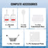 Commercial Snowflake Ice Machine, 276LBS/24H Snowflake Ice Maker, Stainless Steel Ice Shaver Machine, Electric Snow Cone Maker, Air Cooling System for Rapid Heat Dissipation, for Bakery, Cafe