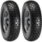 Solid PU Run-Flat Tire Wheel, 254 mm, 2-Pack, 81.6 kg Dynamic Load, 99.8 kg Static Load, Flat Free Tubeless Tires and Wheels for Hand Truck, Utility Cart, Dollies, Garden Trailers, Various Carts