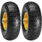 Solid PU Run-Flat Tire Wheel, 254 mm, 2-Pack, 181.4 kg Dynamic Load, 204.1 kg Static Load, Flat Free Tubeless Tires and Wheels for Hand Truck, Utility Cart, Dolly, Garden Trailer, Various Carts