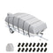 Pontoon Boat Cover 800D Waterproof Trailerable 19-20 ft with Storage Bag