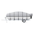 Pontoon Boat Cover 800D Waterproof Trailerable 19-20 ft with Storage Bag