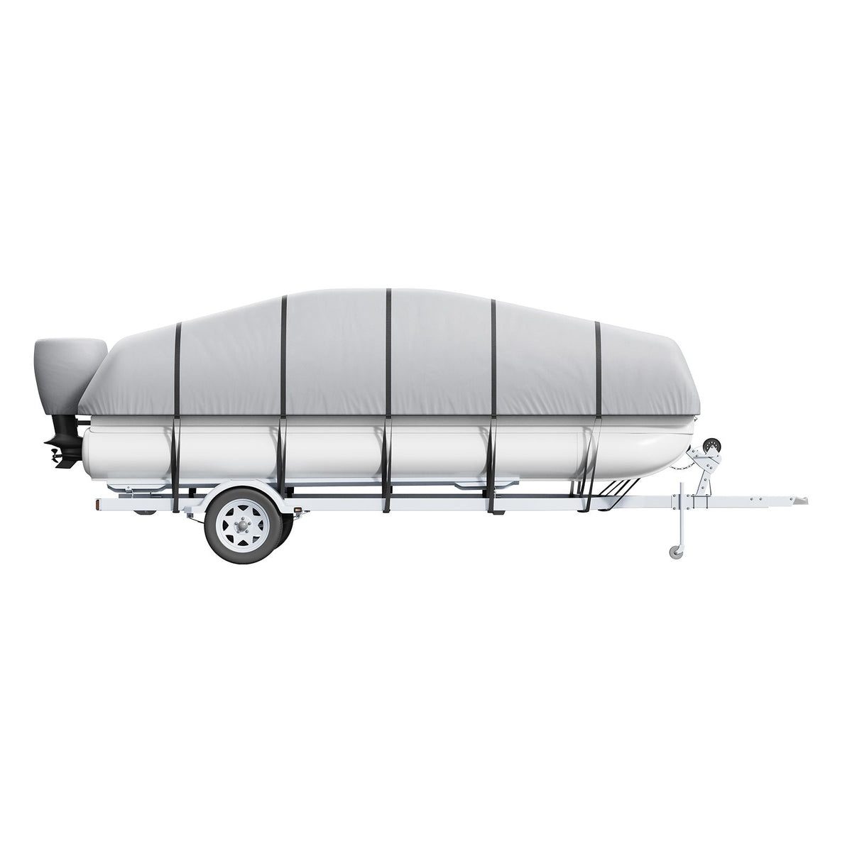 Pontoon Boat Cover 800D Waterproof Trailerable 19-20 ft with Storage Bag