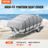 VEVOR Pontoon Boat Cover 800D Waterproof Trailerable 19-20 ft with Storage Bag