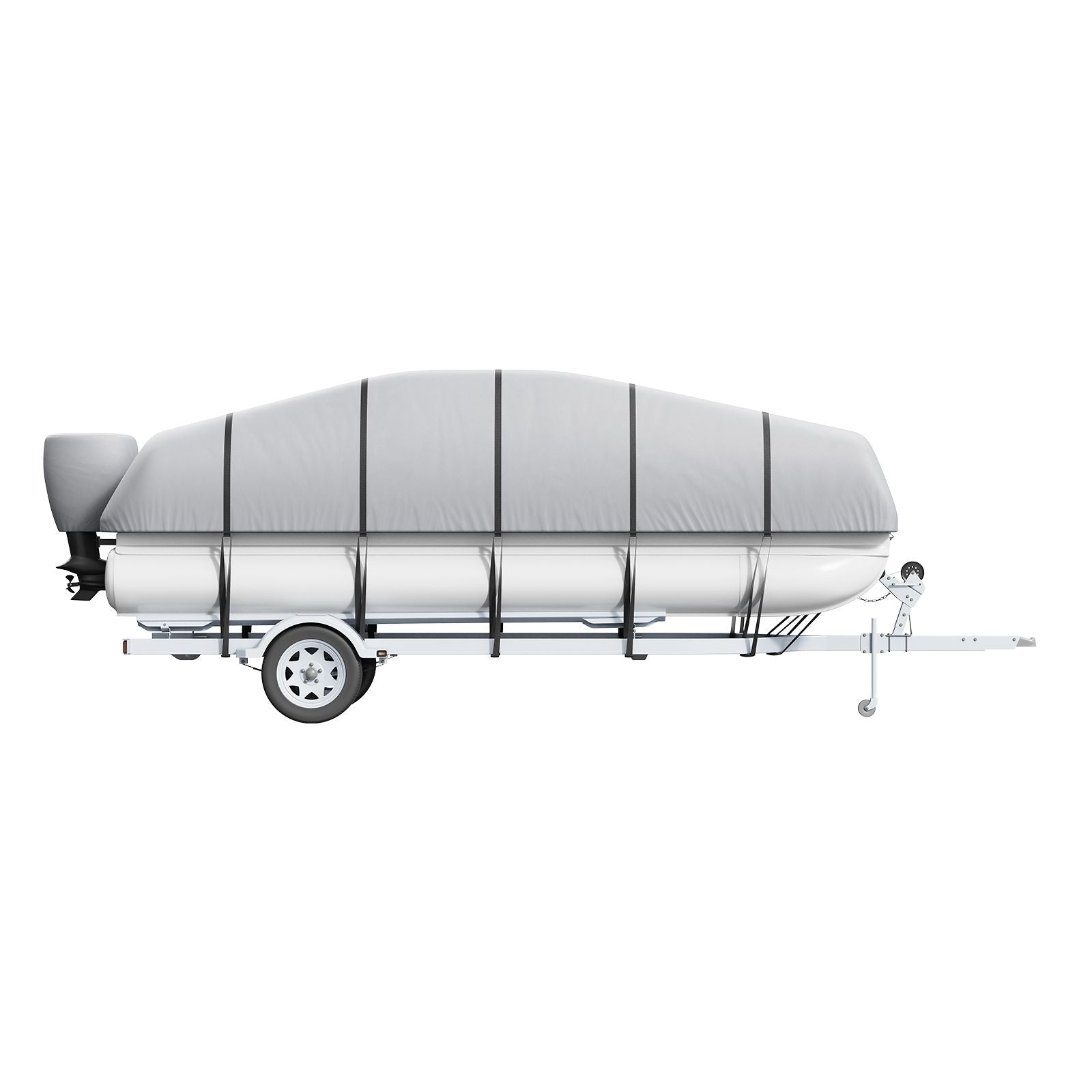 Pontoon Boat Cover 800D Waterproof Trailerable 23-24 ft with Storage Bag