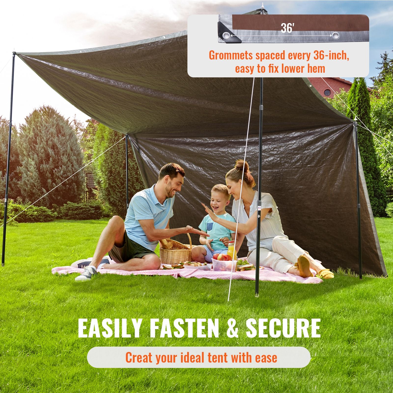 Tarp Waterproof Tarpaulin 20 x 30 ft 10 Mil Plastic Poly Tear UV Resistant