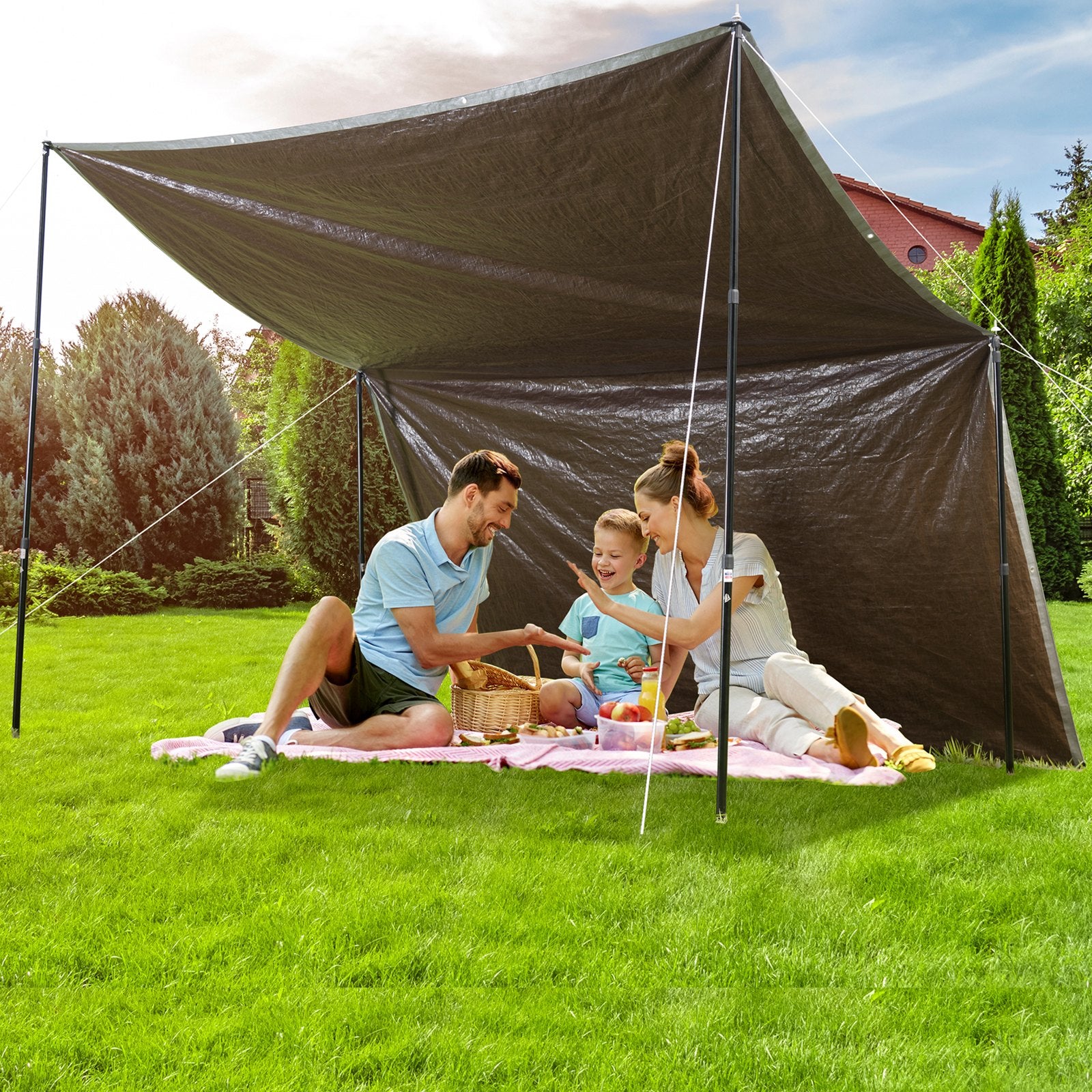 Tarp Waterproof Tarpaulin 20 x 30 ft 10 Mil Plastic Poly Tear UV Resistant