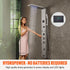 Shower Panel System, 6 Shower Modes, LED & Screen Hydroelectricity Shower Panel Tower, Rainfall, Waterfall, 8 Massage Jets, Tub Spout, Handheld Shower, Stainless Steel Wall-Mounted Shower Set