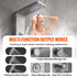 Shower Panel System, 6 Shower Modes, LED & Screen Hydroelectricity Shower Panel Tower, Rainfall, Waterfall, 8 Massage Jets, Tub Spout, Handheld Shower, Stainless Steel Wall-Mounted Shower Set