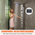 Shower Panel System, 6 Shower Modes, LED & Screen Hydroelectricity Shower Panel Tower, Rainfall, Waterfall, 5 Massage Jets, Tub Spout, Handheld Shower, Stainless Steel Wall-Mounted Shower Set