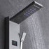 Shower Panel System, 6 Shower Modes, LED & Screen Hydroelectricity Shower Panel Tower, Rainfall, Waterfall, 5 Massage Jets, Tub Spout, Handheld Shower, Stainless Steel Wall-Mounted Shower Set
