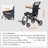 Lightweight Foldable Aluminum Transport Wheelchair 15.75" Seat 220lbs