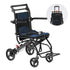 Lightweight Foldable Aluminum Transport Wheelchair 15.75" Seat 220lbs