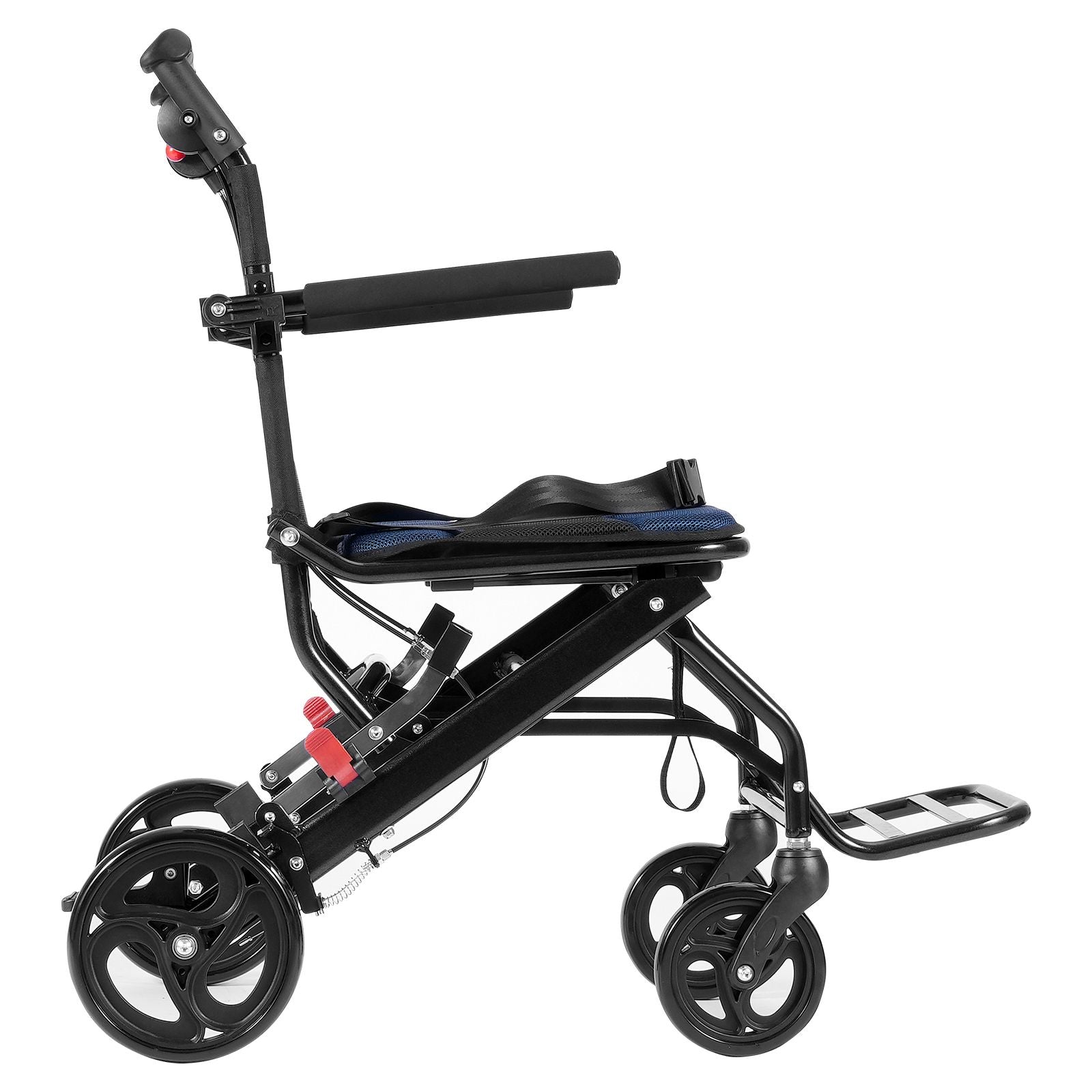Lightweight Foldable Aluminum Transport Wheelchair 15.75