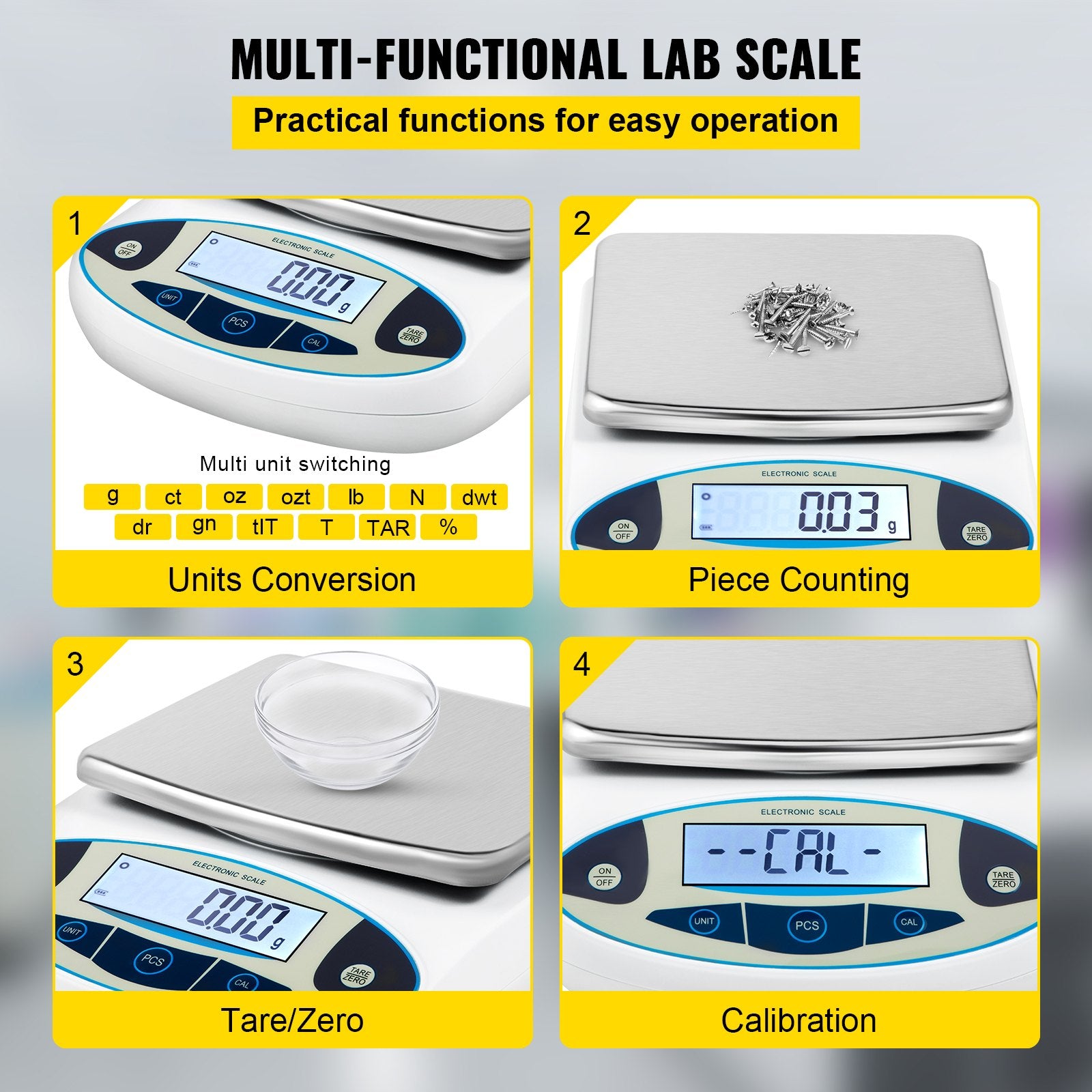 Lab Analytical Balance Digital Precision Scale 5000gx0.01g High Precision