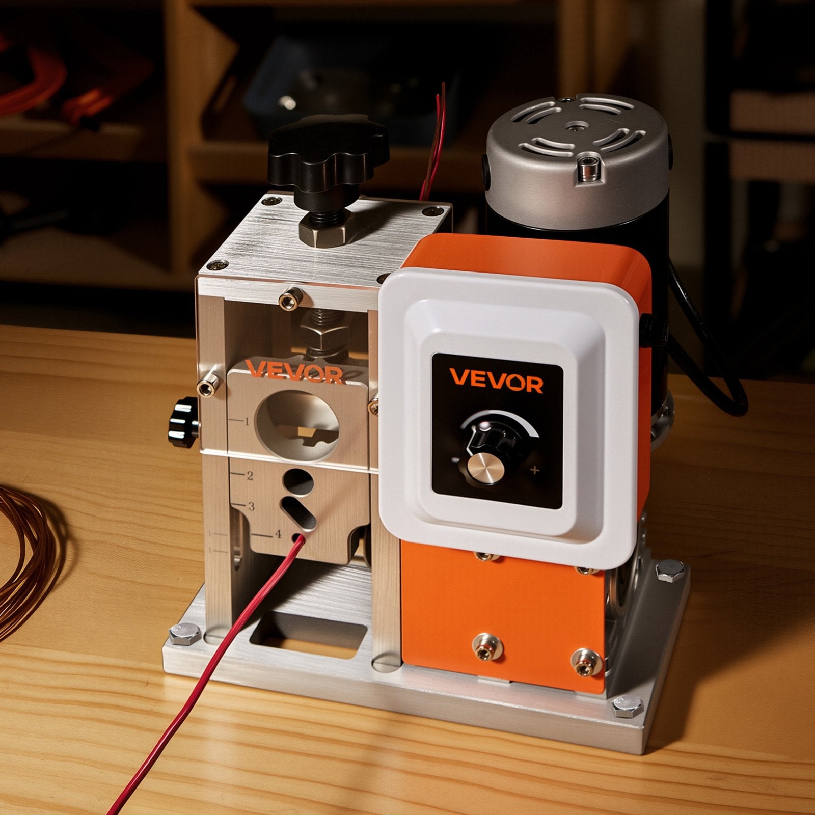 Electric Wire Stripping Machine, 1.5-40 mm, 400W Automatic Motorized Cable Stripper, 9.84 IPS (15 m/min) Wire Peeler with Alloy Blades, V-Shaped Rollers, Cooling Fan, for Scrap Copper Recycling