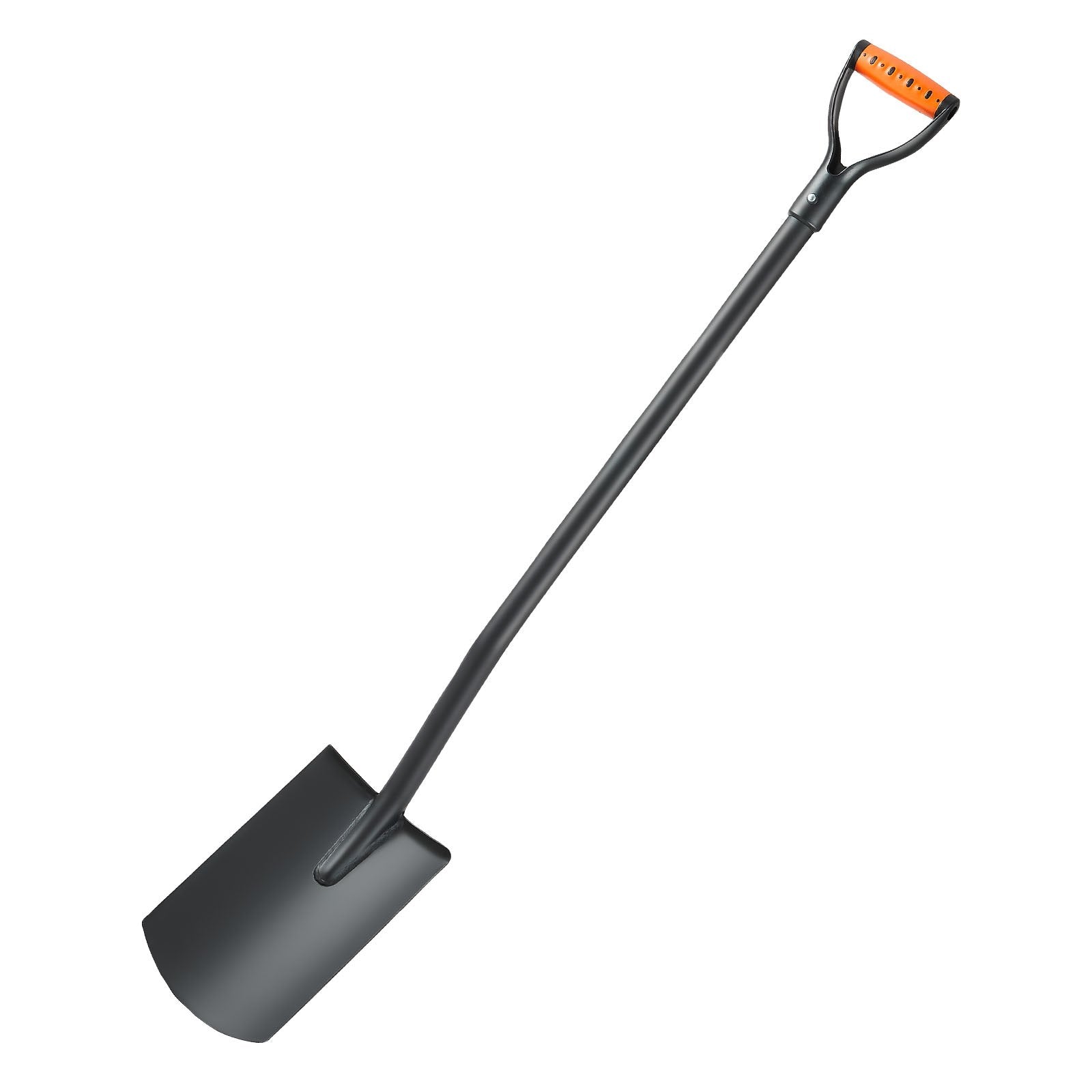 Square Shovel, 122 cm Heavy-Duty Flat Shovel, Transfer Shovels with Alloy Steel Blade and Non-Slip D-Handle, Detachable and Easy Storage, for Gardening, Construction, Digging & Snow Shoveling